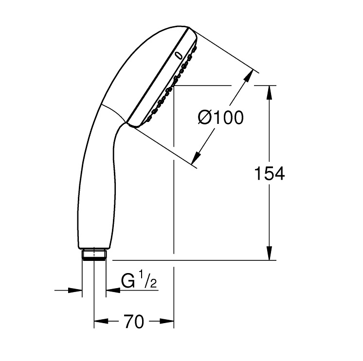 Bát sen cầm tay Grohe Tempesta 100 27597001 2 chế độ phun