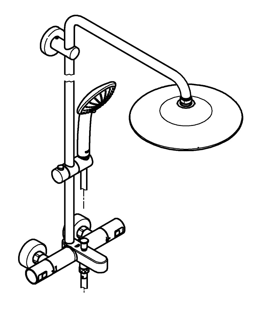 Sen cây ổn nhiệt Grohe Grohe Vitalio 260, 3 xả 27860001