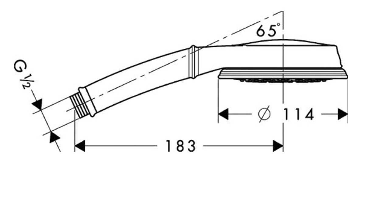 Bát sen cầm tay Hansgrohe Croma 100 Classic  28539000