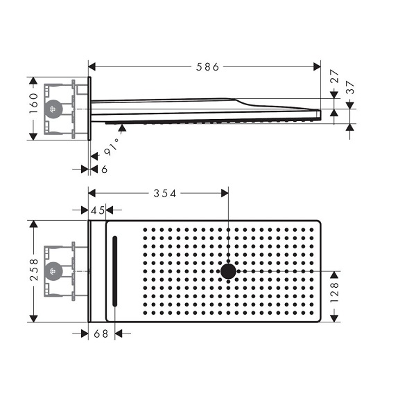Sen âm tường AXOR ShowerSolutions 250/580 35283000