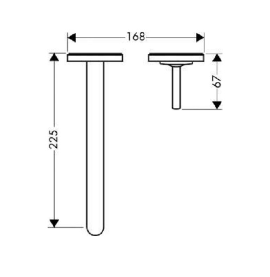 Vòi Lavabo âm tường AXOR Uno 38116000