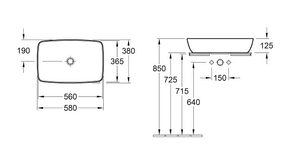 Chậu Lavabo Nổi Villeroy & Boch Artis 417258R1
