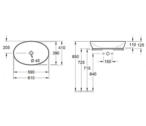 Chậu Lavabo Nổi Villeroy & Boch Artis 419861R1