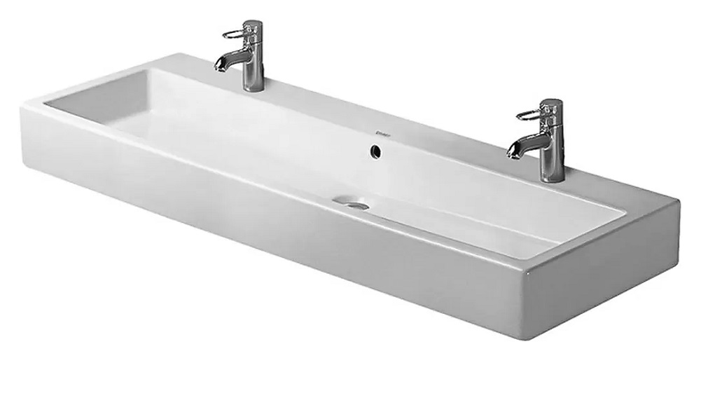 Chậu Lavabo kép, 2 lỗ vòi Duravit Vero 0454120026