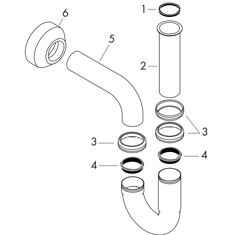 Xi Phông Thoát nước Lavabo Hansgrohe 53002000
