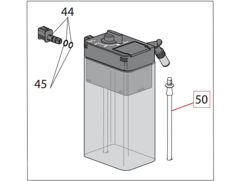 Ống hút sữa Máy pha cà phê Delonghi ECAM450.xx, Ecam610.xx