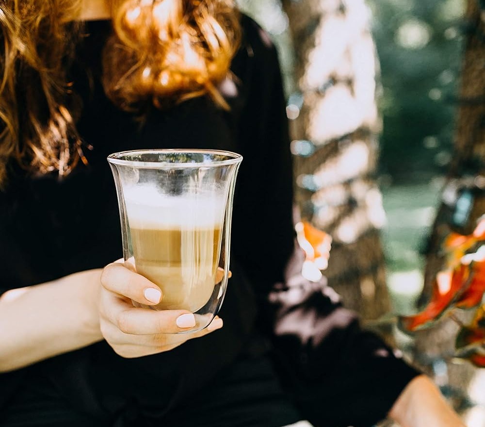 Bộ 2 Ly thủy tinh Cà phêCapuchino 330ml Delonghi DLSC312