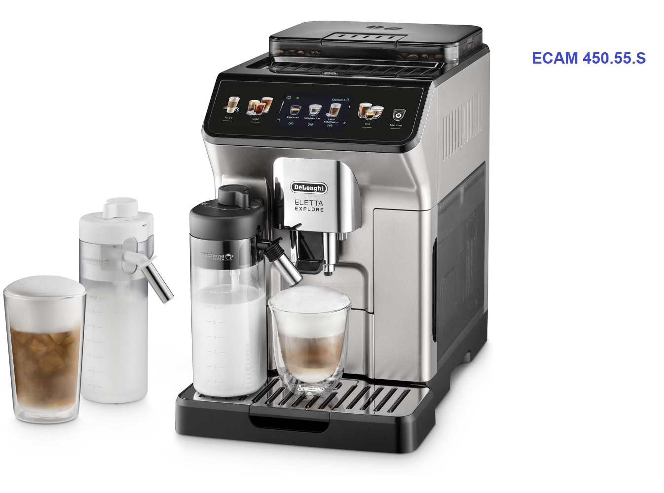 Máy pha cà phê tự động DeLonghi ECAM 450.55.S Eletta Explore