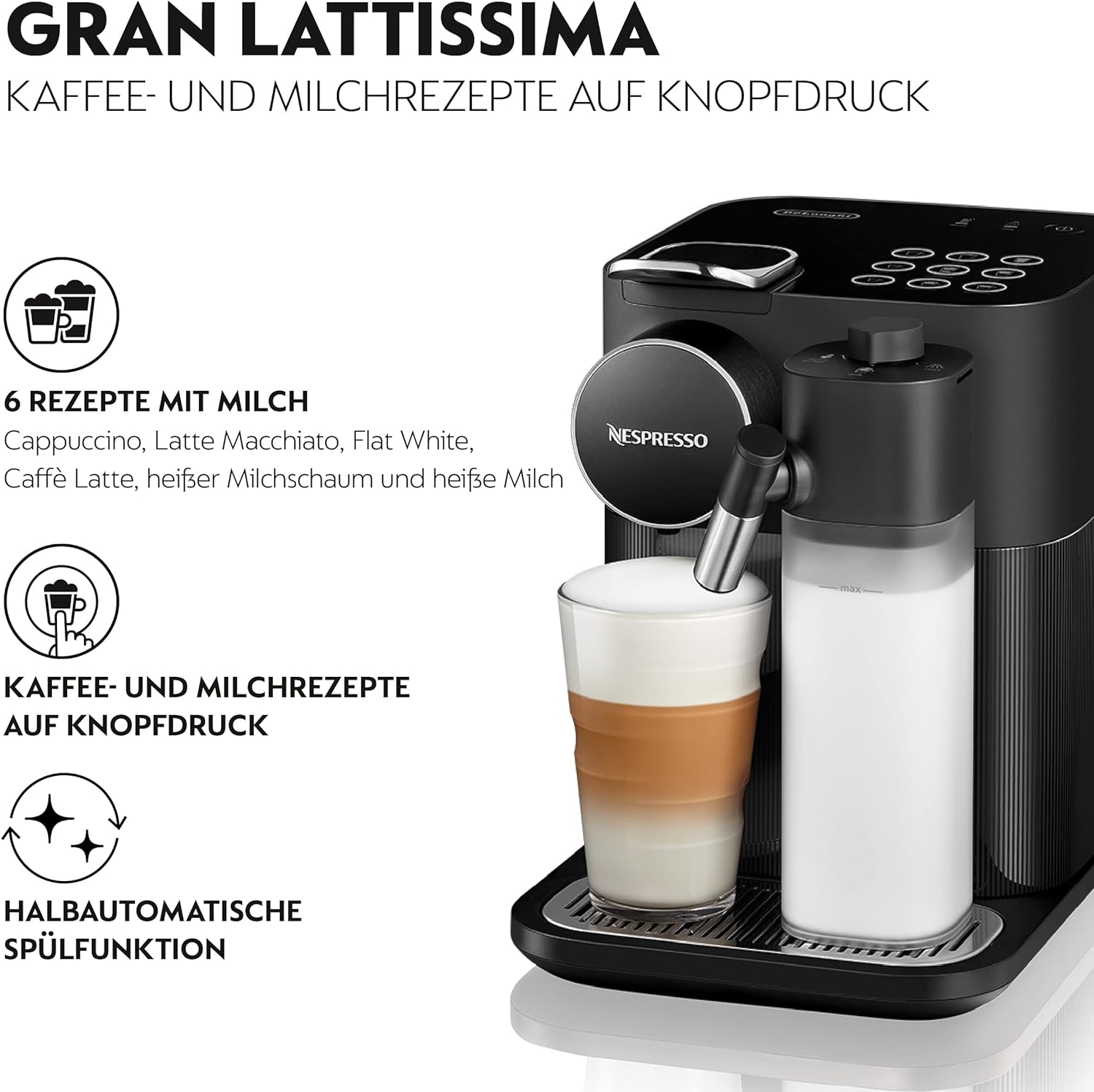 Máy Pha cà phê viên nén Delonghi Nespresso Gran Lattissima EN640.B