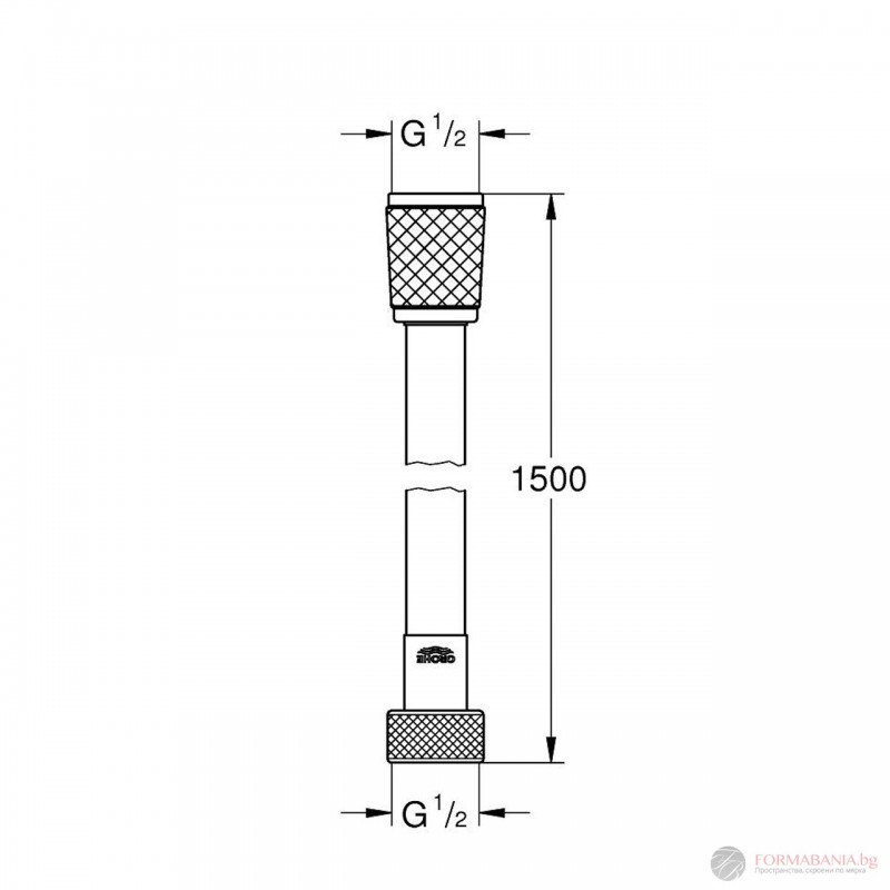 Dây sen Grohe Relexaflex 45973001 dài 1,5m