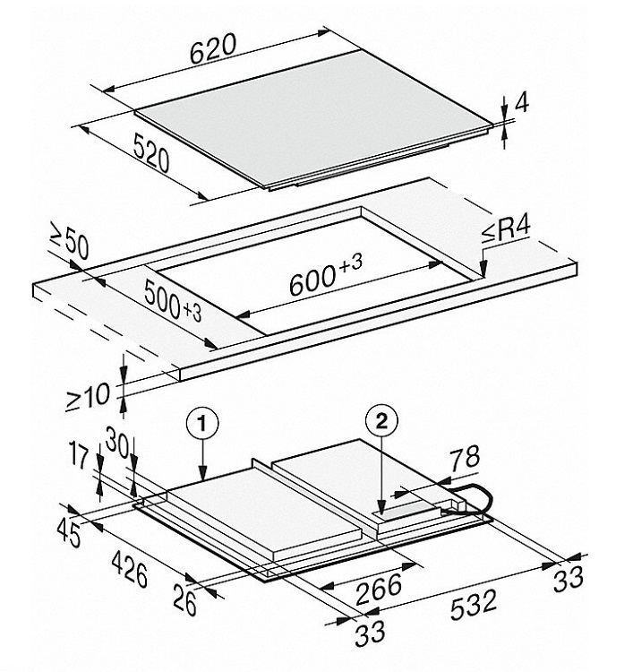 Bếp từ Miele KM 7667 FL