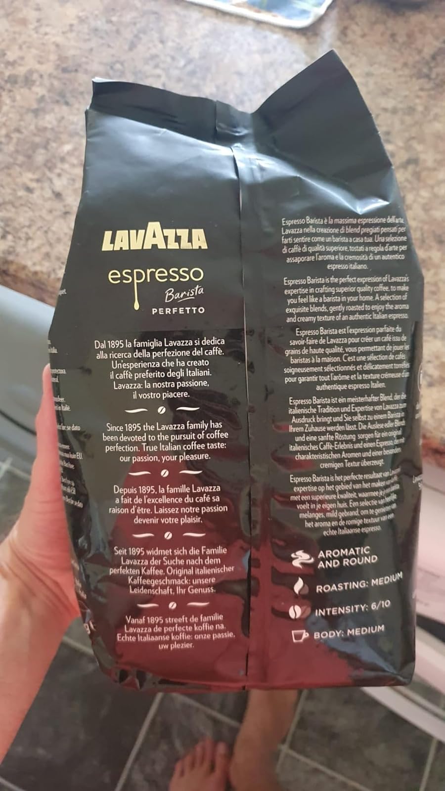 Cà phê hạt đã rang Lavazza Espresso Barista Intenso 1000g