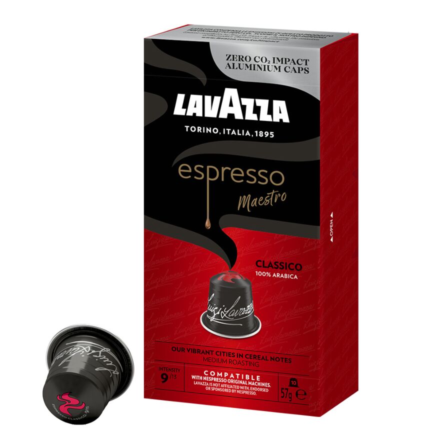 Cà phê Viên nén Nespresso Lavazza Espresso Classico 9 - hộp 10 viên vỏ Nhôm
