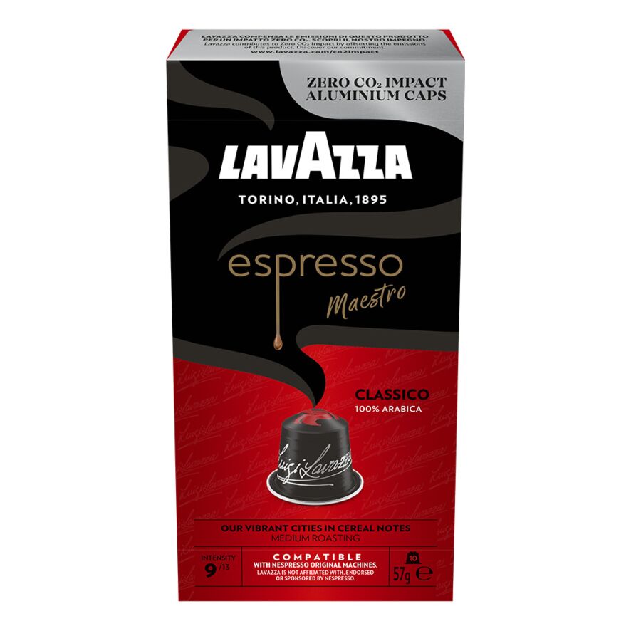 Cà phê Viên nén Nespresso Lavazza Espresso Classico 9 - hộp 10 viên vỏ Nhôm