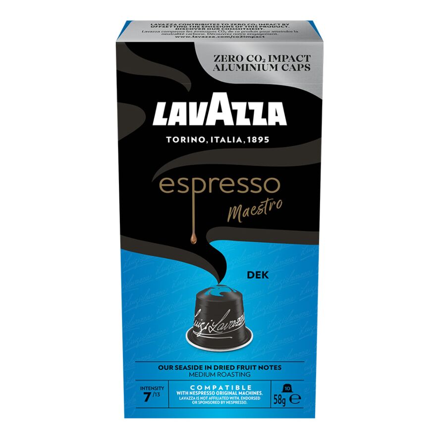 Cà phê Viên nén Nespresso Lavazza  Espresso Decaffeinated  - hộp 10 viên vỏ Nhôm