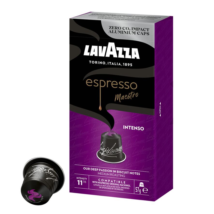 Cà phê Viên nén Nespresso Lavazza Espresso Intenso 11  - hộp 10 viên vỏ Nhôm