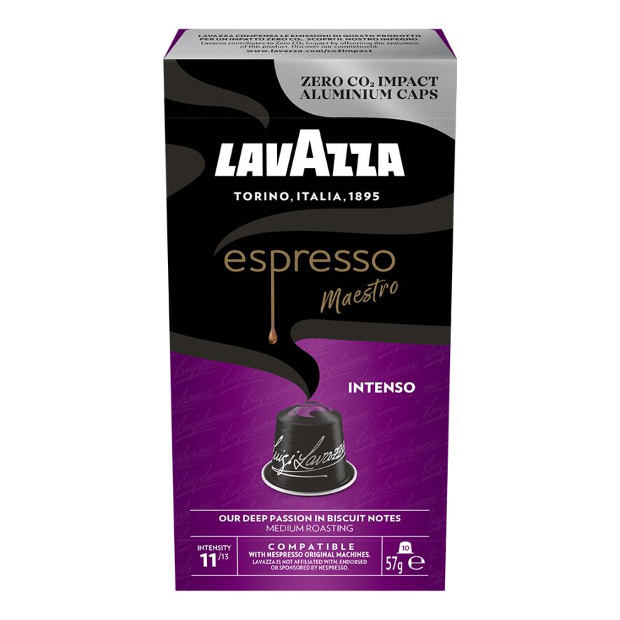 Cà phê Viên nén Nespresso Lavazza Espresso Intenso 11  - hộp 10 viên vỏ Nhôm
