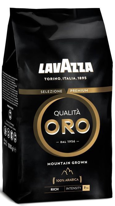 Cà phê hạt đã rang Lavazza Oro Qualita 1000g, 100% Arabica, Intensity 7/10, Made in Italy