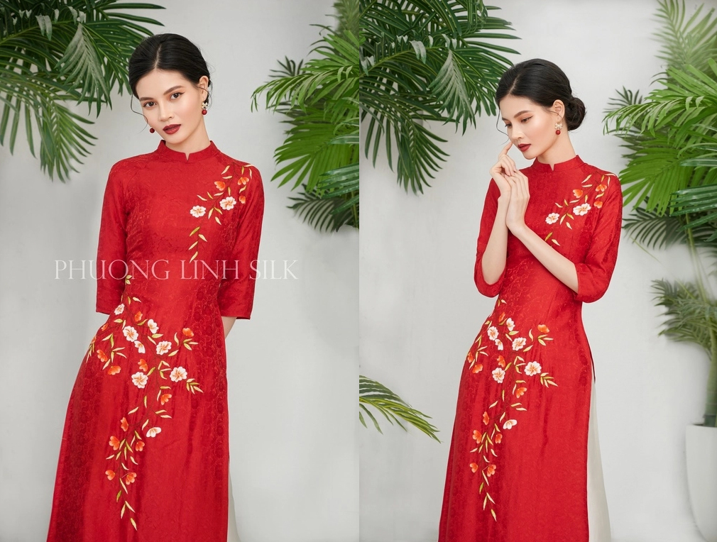 Địa Chỉ Mua Bán Áo Dài Truyền Thống Đẹp Ở Hà Nội - Phương Linh Silk