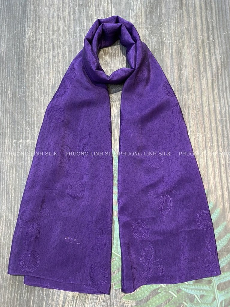 KHĂN LỤA VÂN CỔ TRUYỀN 100% TƠ TẰM 17