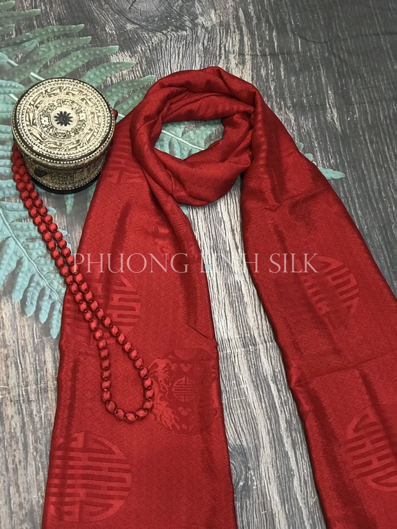 KHĂN LỤA VÂN CỔ TRUYỀN 100% TƠ TẰM 08