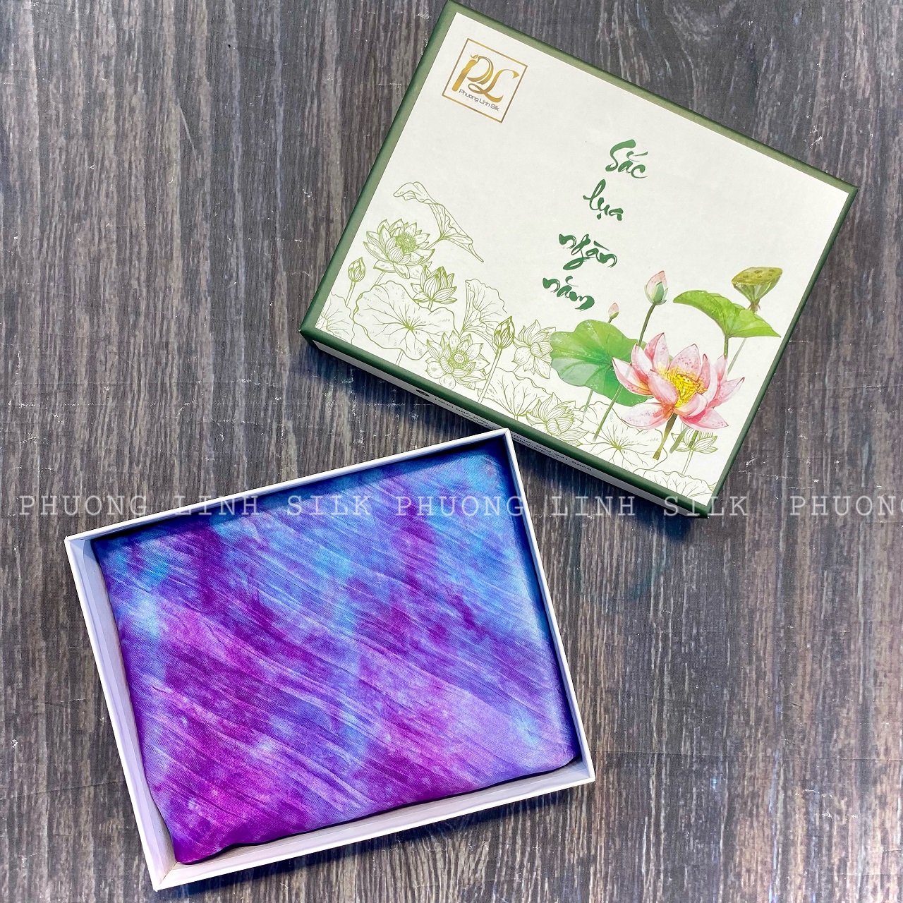 KHĂN LỤA NHẸ 100% TƠ TẰM LOANG KHỐI