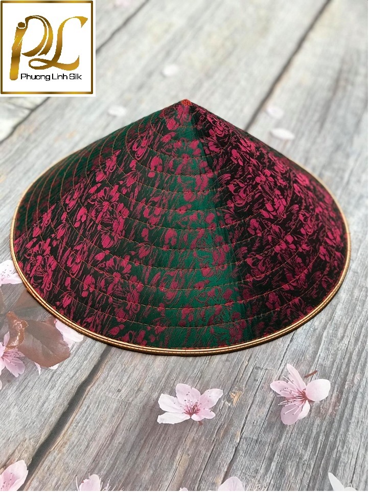 NÓN LÀNG CHUÔNG BỌC LỤA TƠ TẰM KỸ THUẬT VẠN PHÚC FORM NHỎ