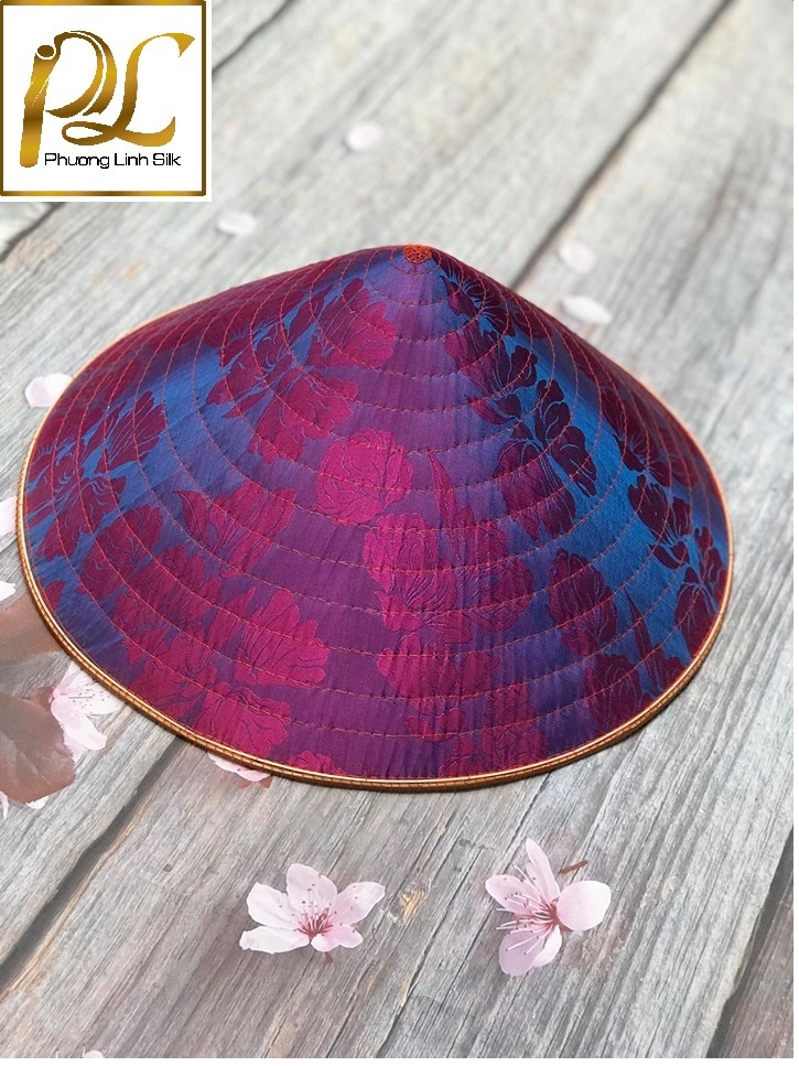 NÓN LÀNG CHUÔNG BỌC LỤA TƠ TẰM KỸ THUẬT VẠN PHÚC FORM NHỎ