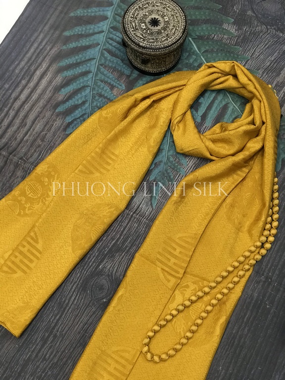 KHĂN LỤA VÂN CỔ TRUYỀN 100% TƠ TẰM 03