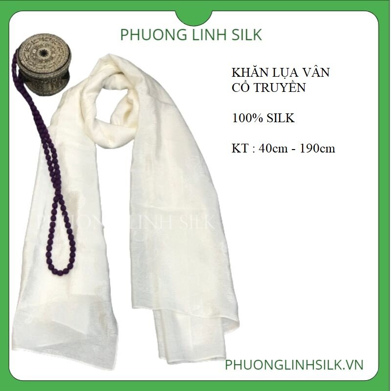 KHĂN LỤA VÂN CỔ TRUYỀN 100% TƠ TẰM 05