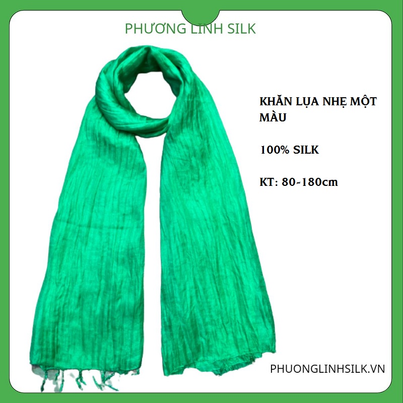 KHĂN LỤA NHẸ MỘT MÀU 100% TƠ TẰM