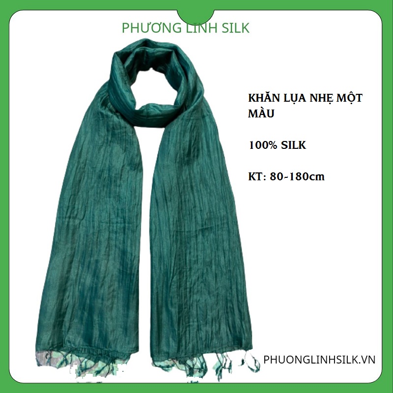 KHĂN LỤA NHẸ MỘT MÀU 100% TƠ TẰM
