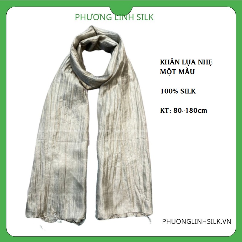 KHĂN LỤA NHẸ MỘT MÀU 100% TƠ TẰM