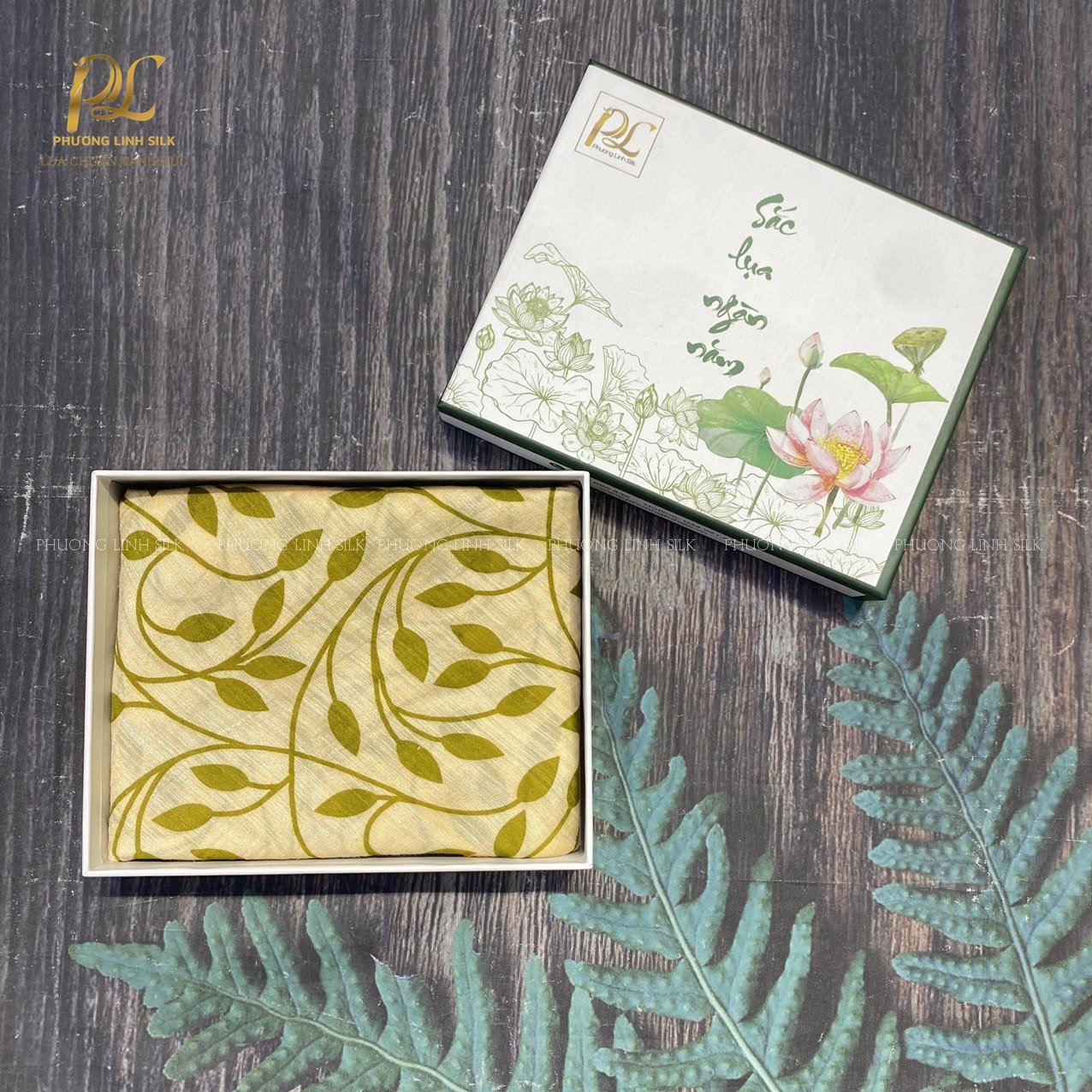 KHĂN TƠ THỦ CÔNG LANH IN NGHỆ THUẬT