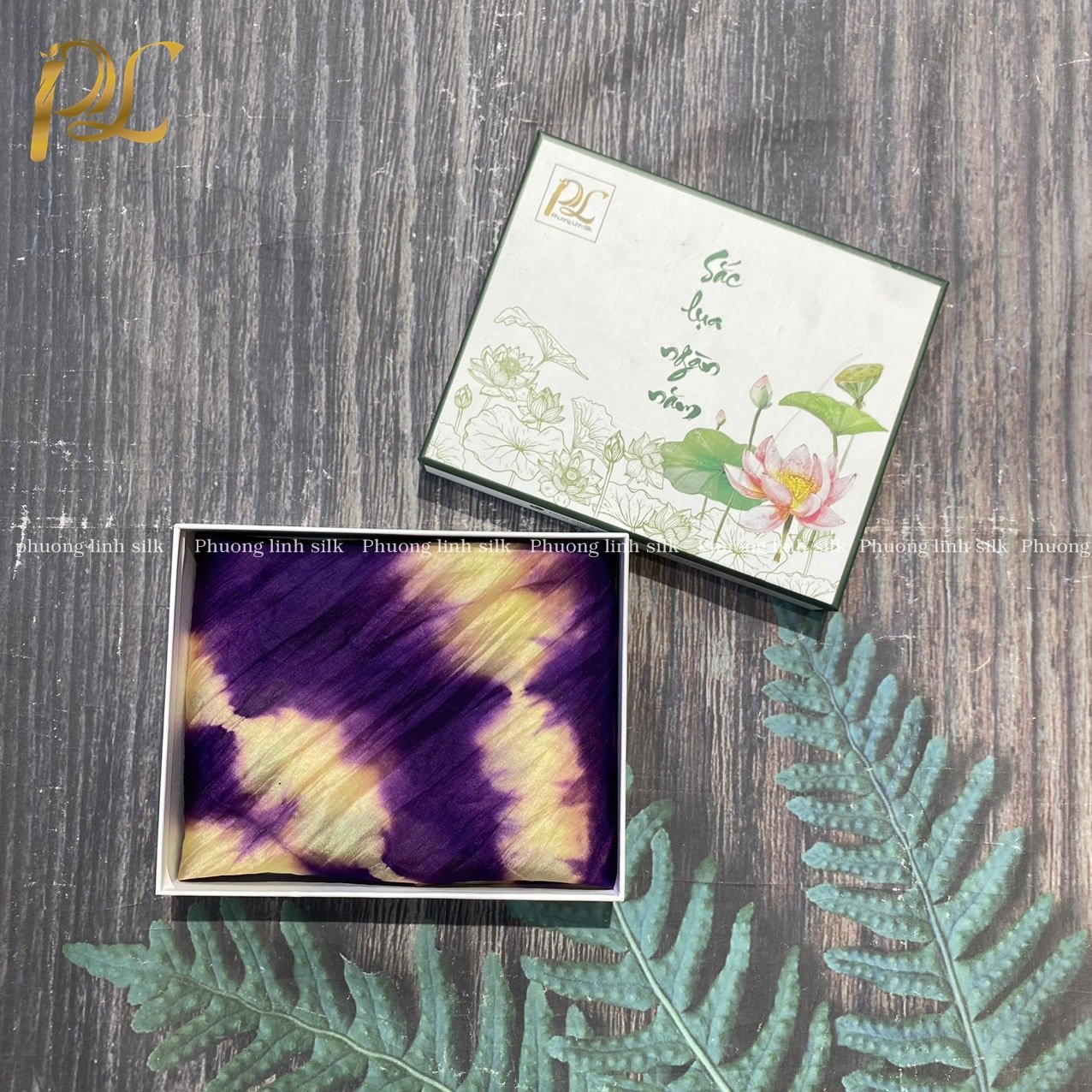 KHĂN LỤA NHẸ 100% TƠ TẰM LOANG KHỐI