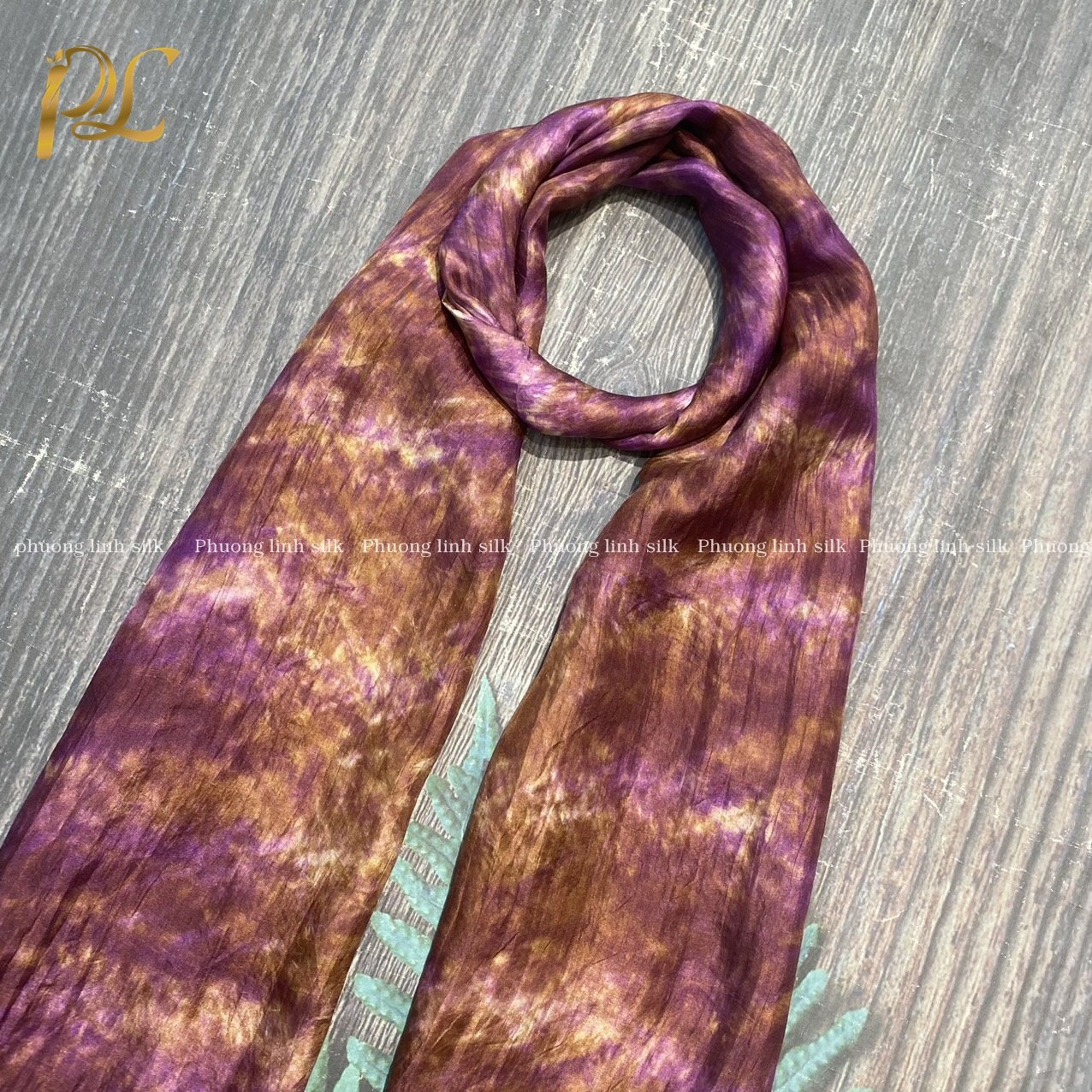 KHĂN LỤA NHẸ 100% TƠ TẰM LOANG KHỐI