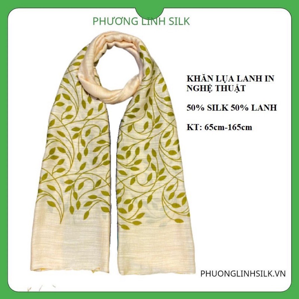 KHĂN TƠ THỦ CÔNG LANH IN NGHỆ THUẬT