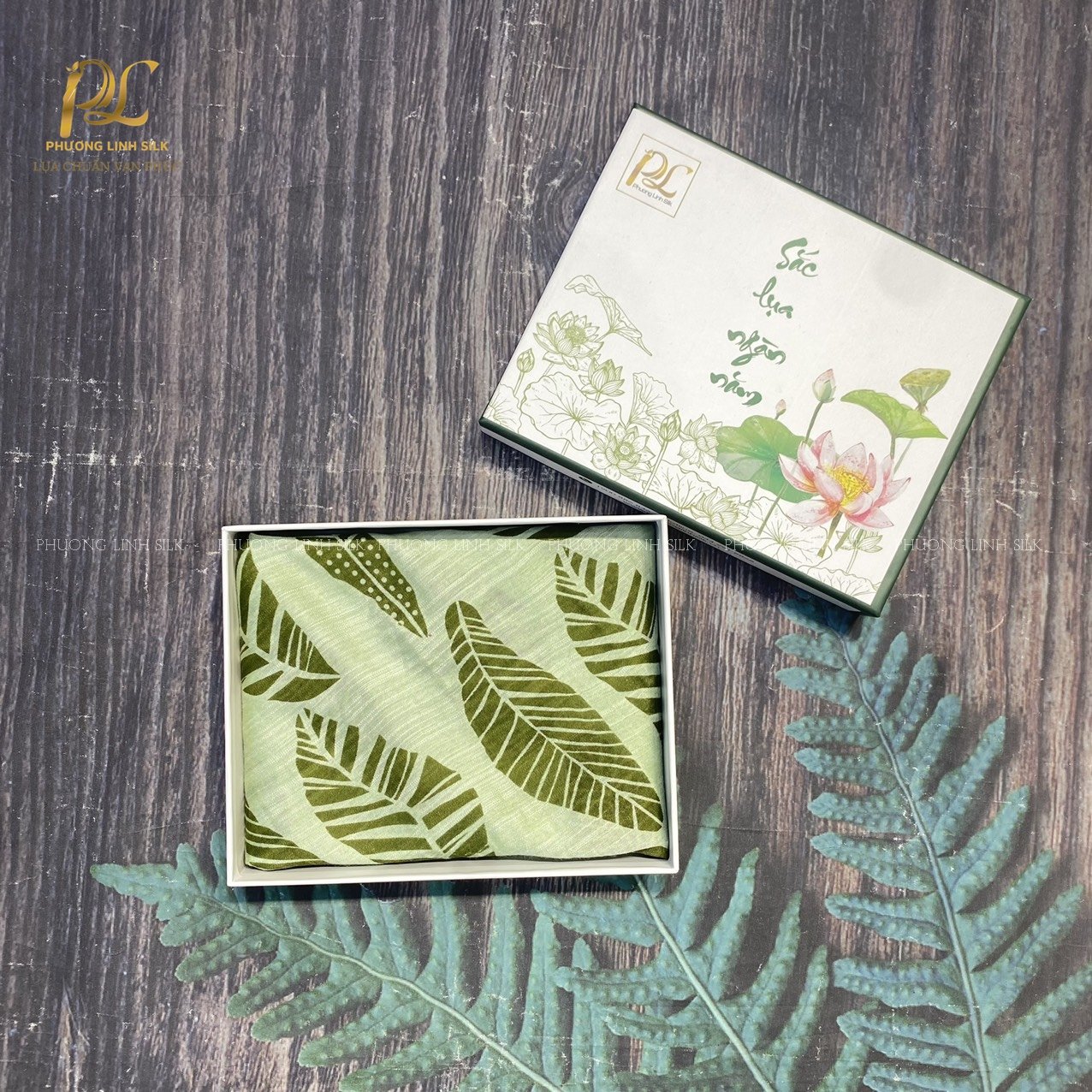 KHĂN TƠ THỦ CÔNG LANH IN NGHỆ THUẬT