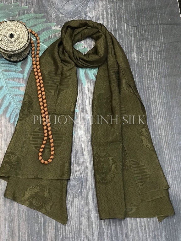 KHĂN LỤA VÂN CỔ TRUYỀN 100% TƠ TẰM 06