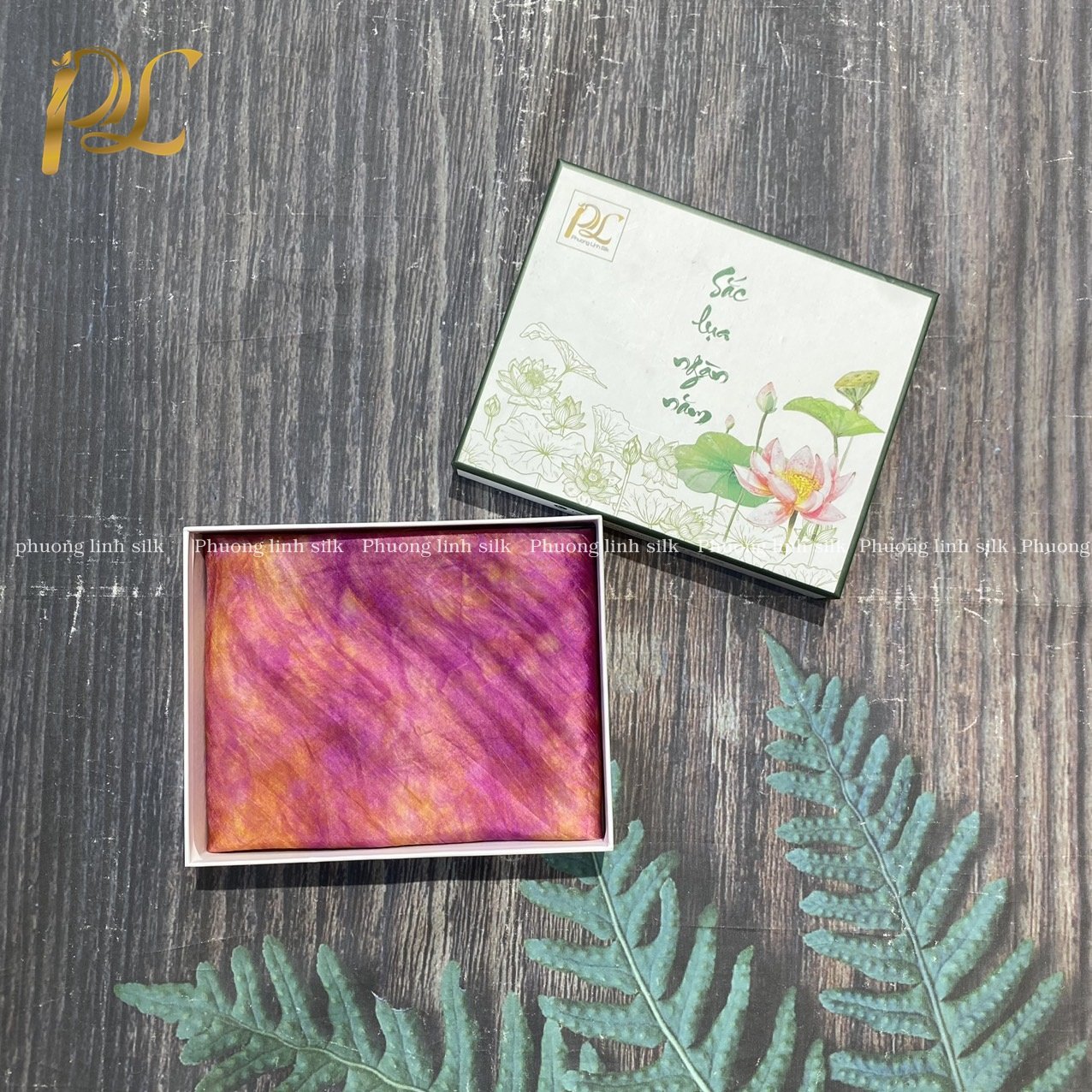 KHĂN LỤA NHẸ 100% TƠ TẰM LOANG KHỐI