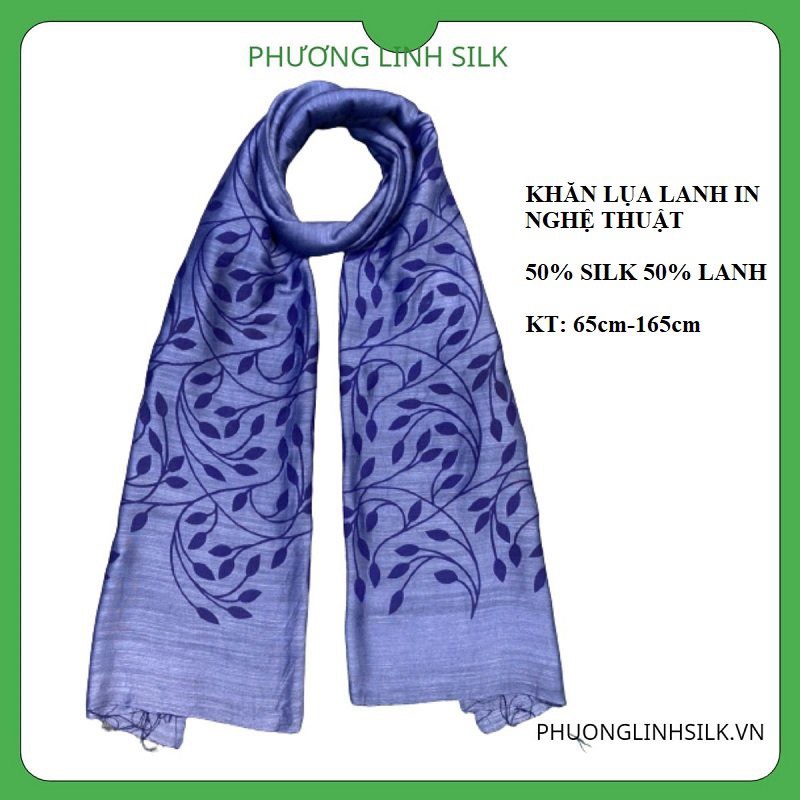 KHĂN TƠ THỦ CÔNG LANH IN NGHỆ THUẬT