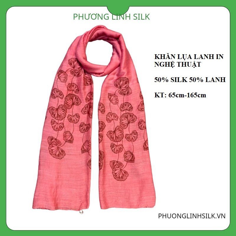 KHĂN TƠ THỦ CÔNG LANH IN NGHỆ THUẬT