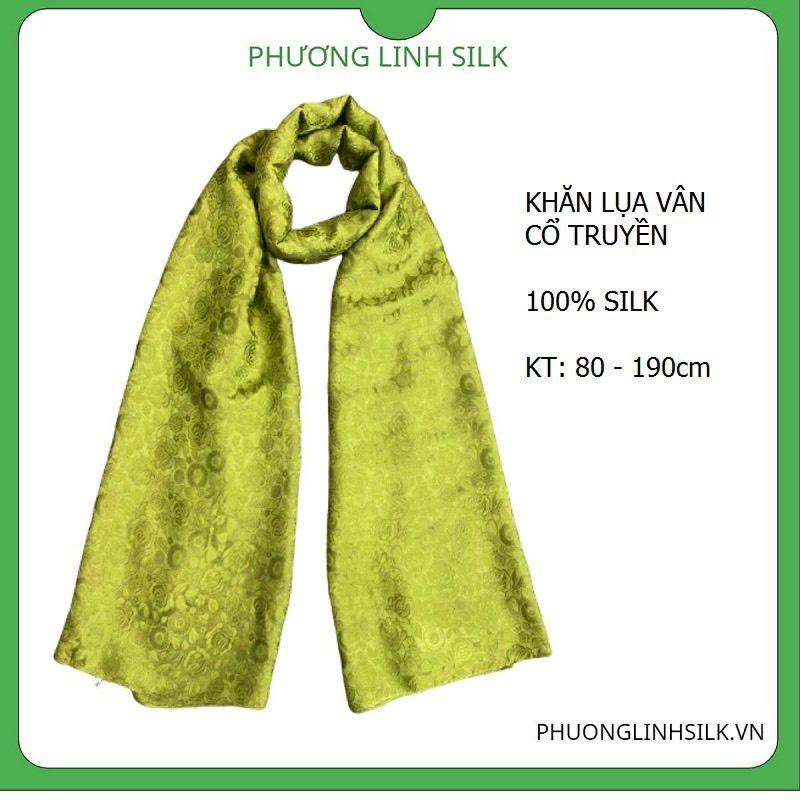 KHĂN LỤA VÂN CỔ TRUYỀN 100% TƠ TẰM 14
