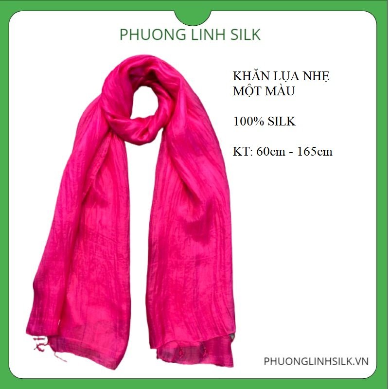 KHĂN LỤA NHẸ MỘT MÀU HỒNG SEN