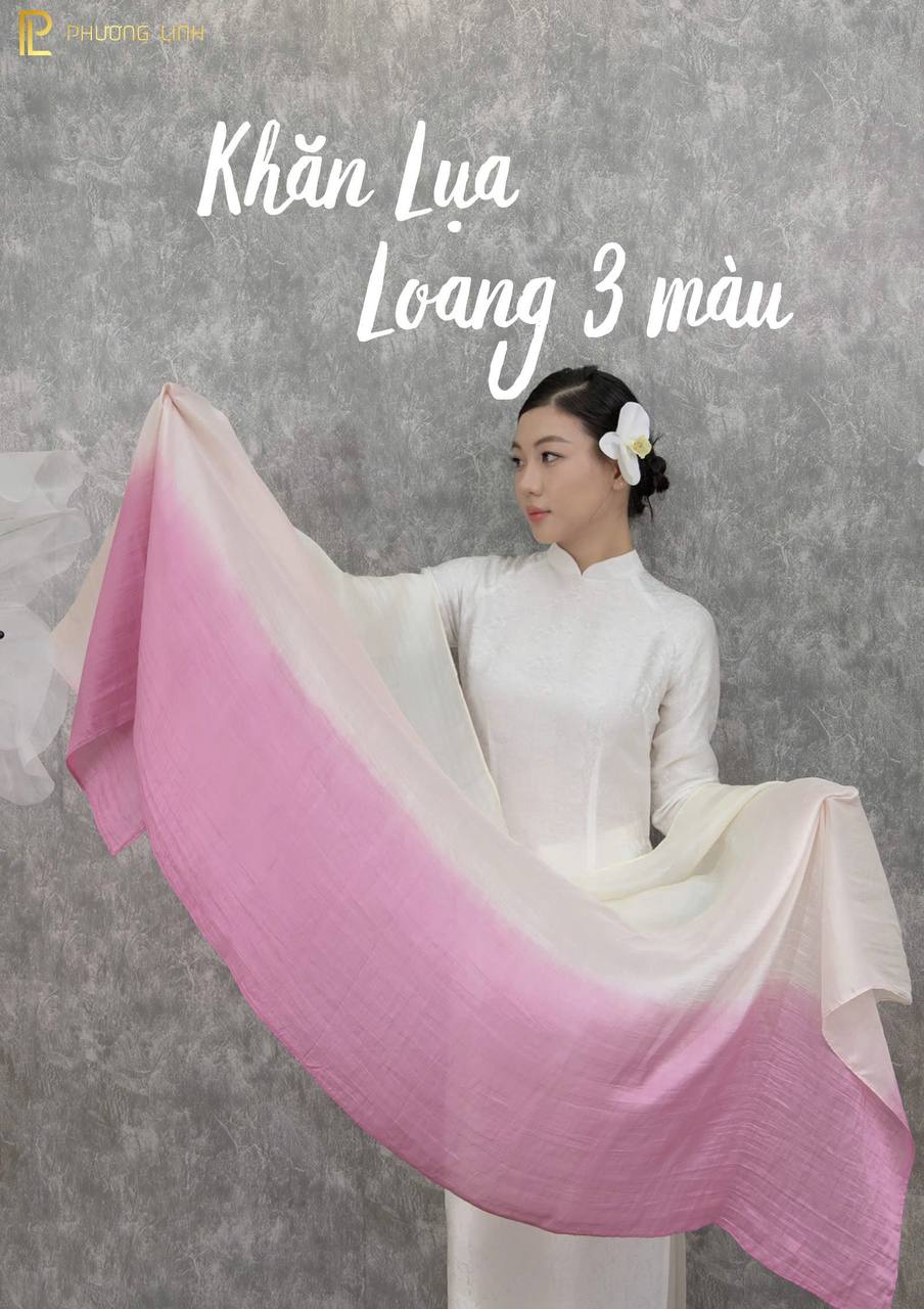 KHĂN LỤA MIX LOANG 3 MÀU