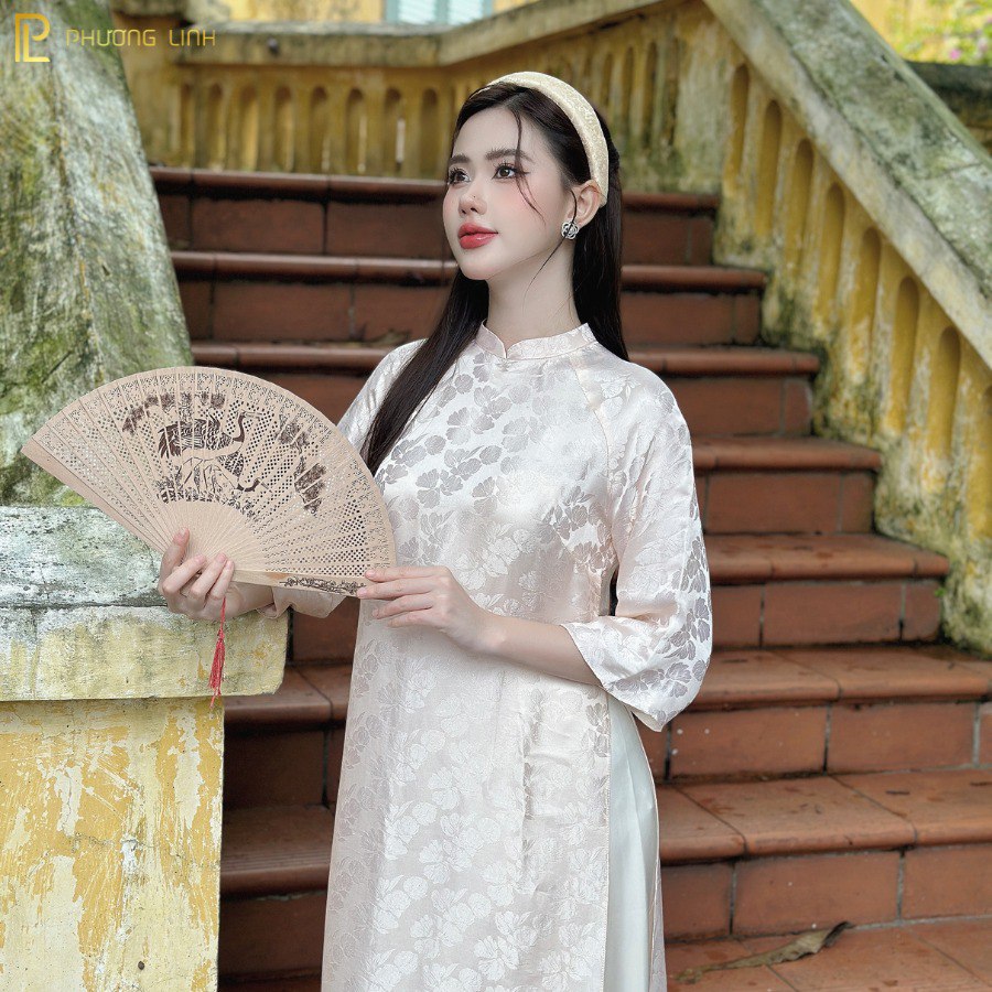 ÁO DÀI LỤA TƠ TẰM HÀ ĐÔNG SUÔNG NGỌC HỒI