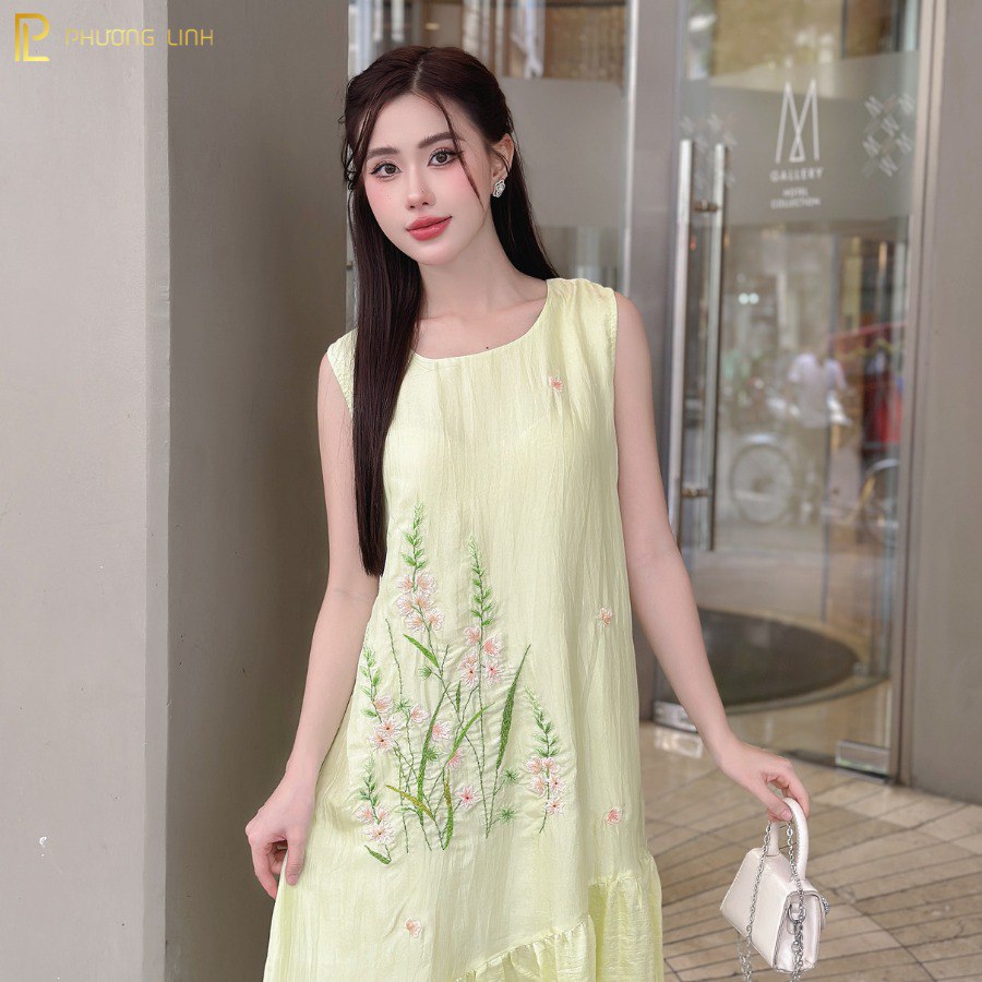 ĐẦM LỤA TƠ TẰM HOA LIÊN