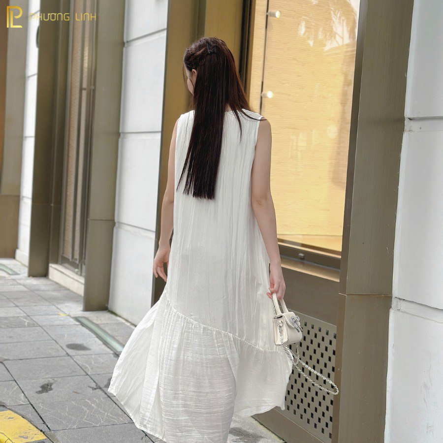 ĐẦM LỤA TƠ TẰM HOA LIÊN