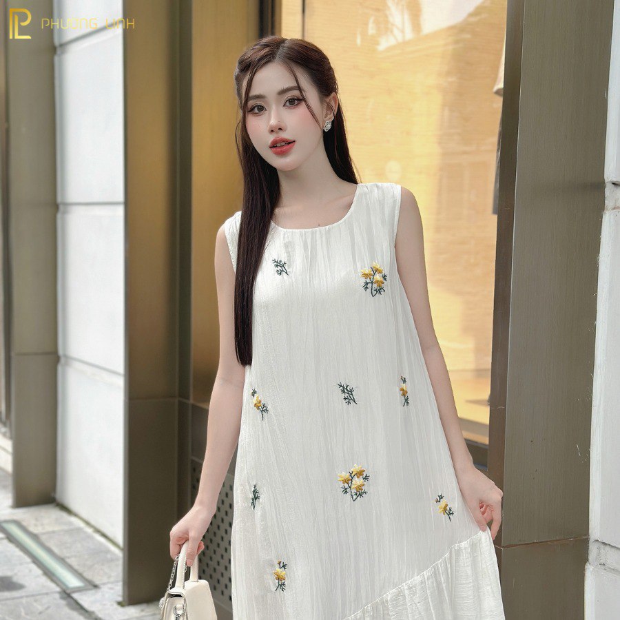 ĐẦM LỤA TƠ TẰM HOA LIÊN