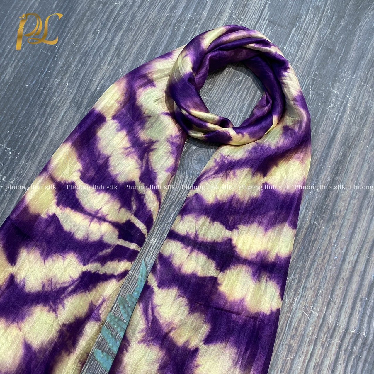 KHĂN LỤA NHẸ 100% TƠ TẰM LOANG KHỐI